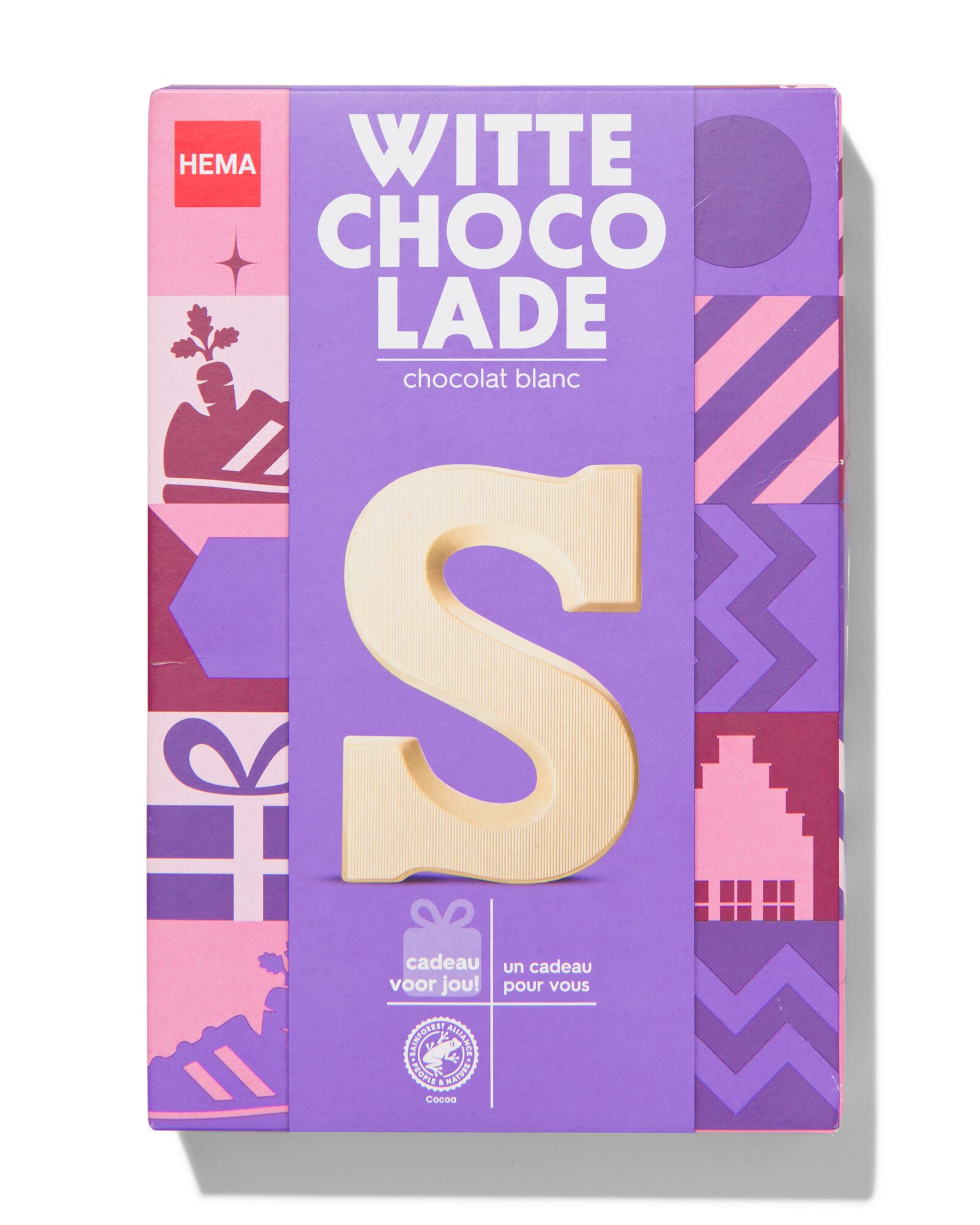 lettre en chocolat blanche S 140g - 24403119 - HEMA